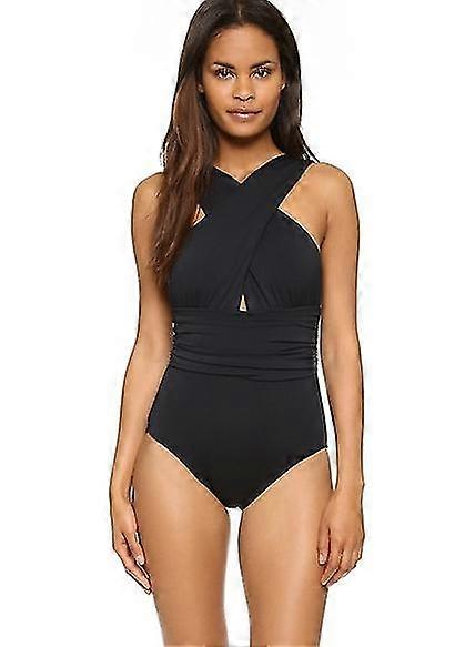 Sexy Deep V Cross One-piece Swimsuit Ladies Swimsuit