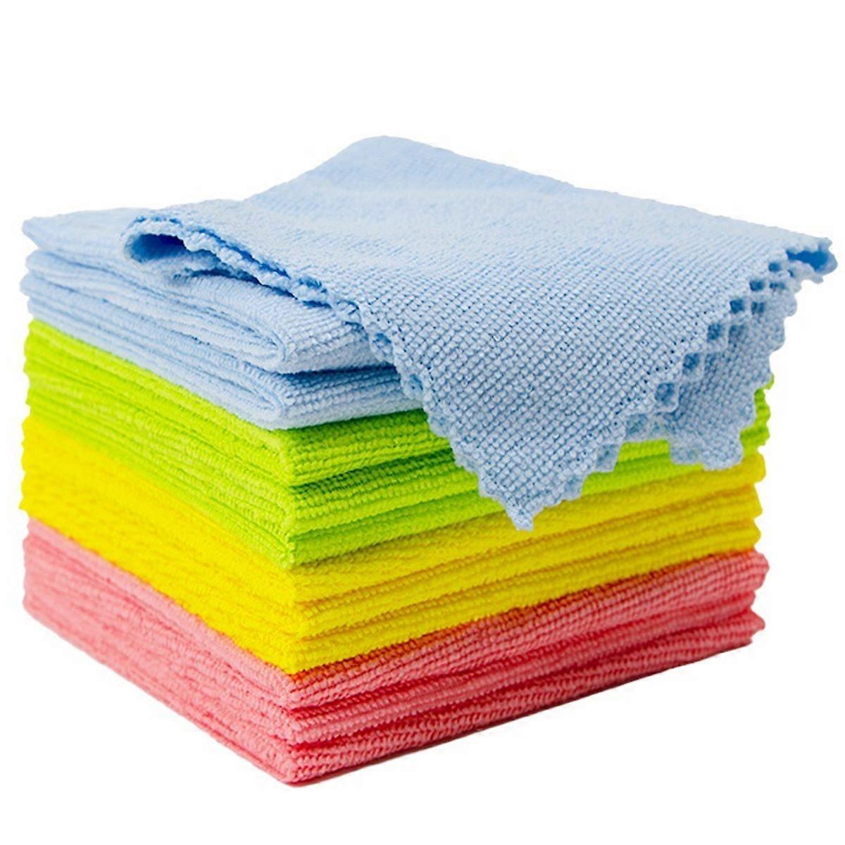 36-Pack Microfiber Cleaning Cloths, Reusable & Fast-Drying Towels