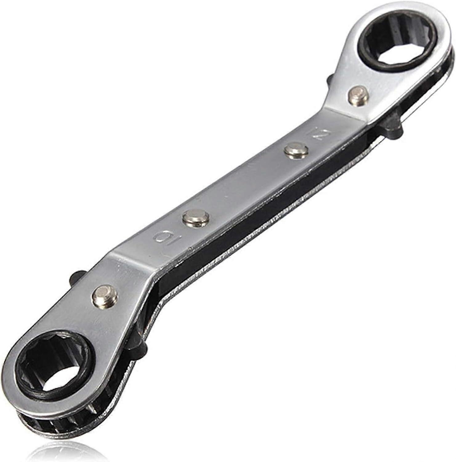 Adjustable Wrench Multifunctional Spanner, 10-12mm Elbow Double-Headed Reversible Ratchet Handle Wrench Metric Hand Tool Ratchet Ring Wrench Commonly