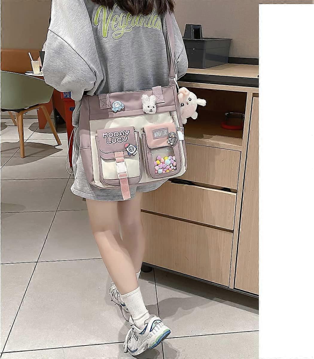 Purple Tool Bag, Kawaii One Size Backpack for Girls Shoulder Tote