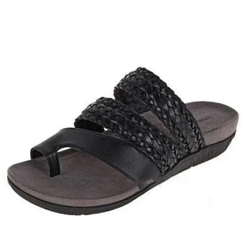 Γυναικεία Flip Flop Open Toe Υφαντά Λουριά Σανδάλια Slides Summer Beach Shoes Παντόφλες-MXBC
