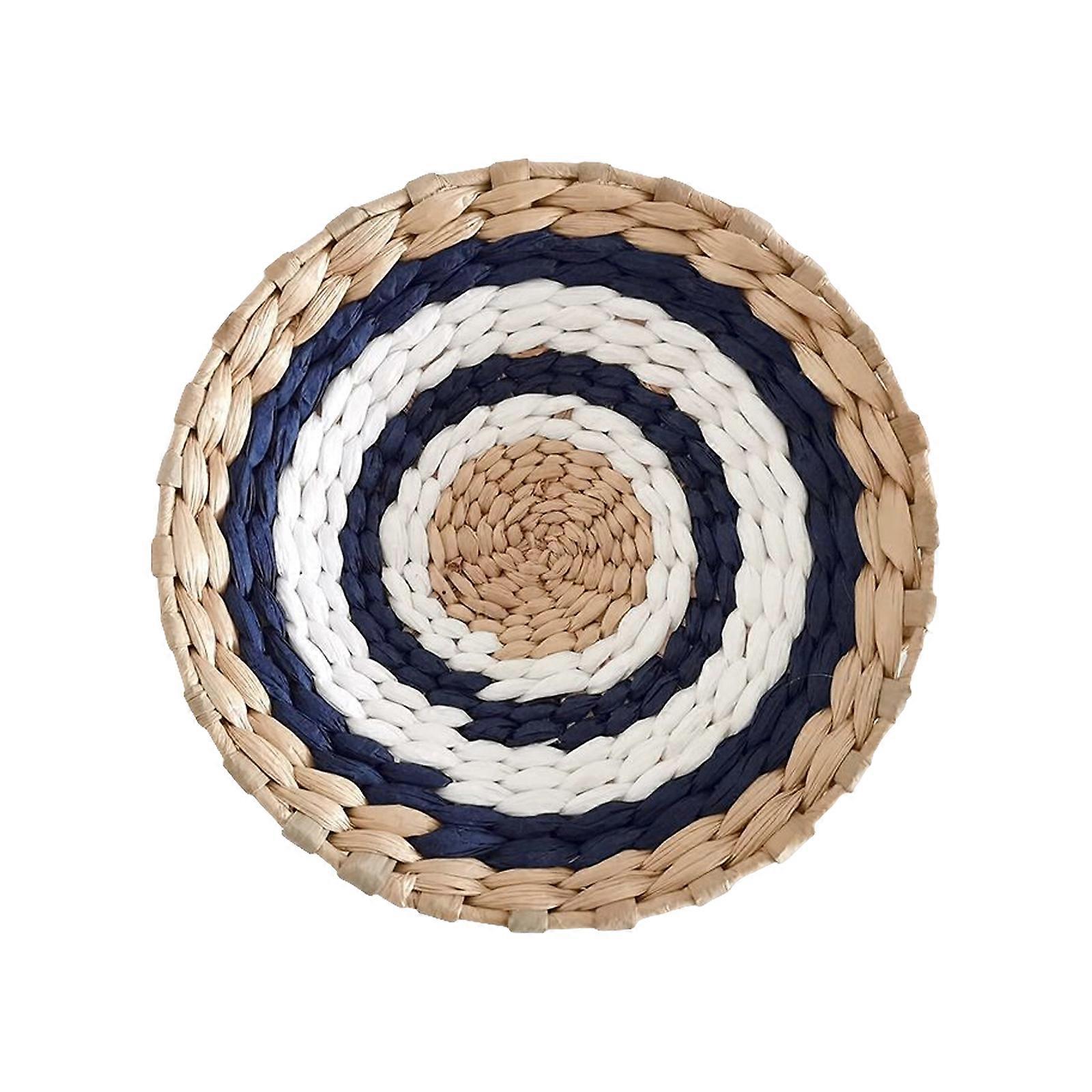 Rotting väggkorg väggbonad 30cm Bohemisk halm bakgrund väggdekoration kreativ barnrum handvävd tallrik dekoration hängsmycke Wicker han