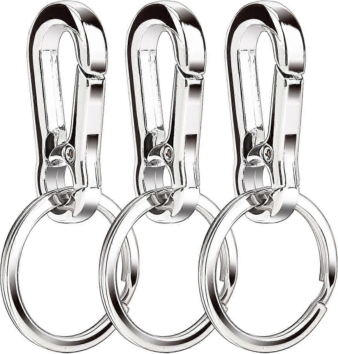 Metal Keyring Keychain Key Ring Chain Holder Organizer for Car/ Key Finder, 3 Pack