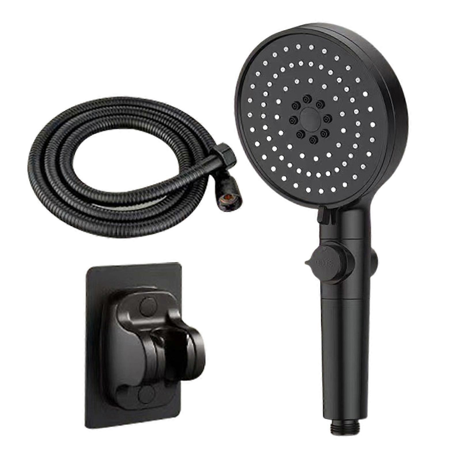 High-Pressure Handheld Shower Head 5 Spray Modes Easy Install Pinhole Water Outlet Universal Thread Interface Showerhead for Home Bathroom Jikaix