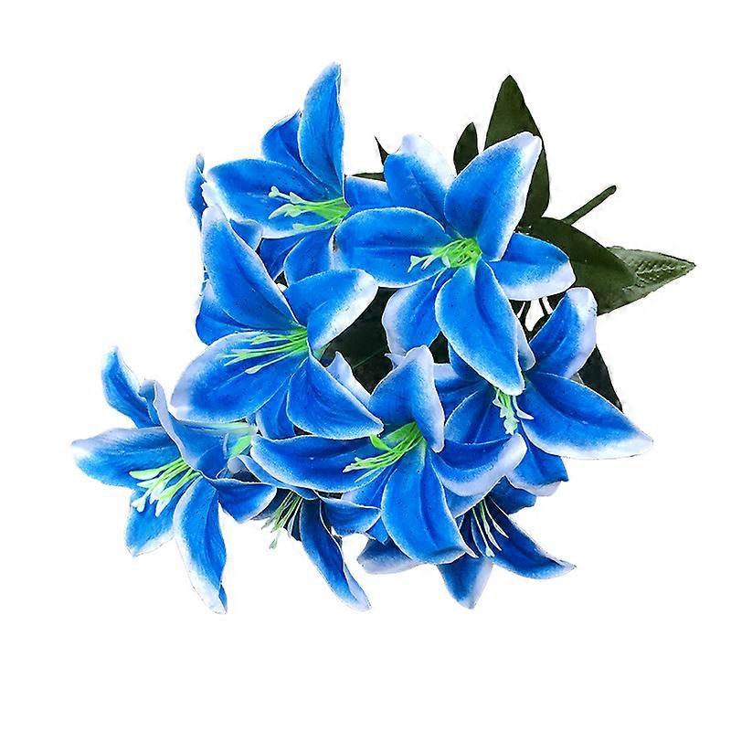 Artificial Lily Flowers - 2pcs, 10 Heads Each for Wedding Party Decorations - Realistic Look and Feel, Long-Lasting, Easy to Maintain