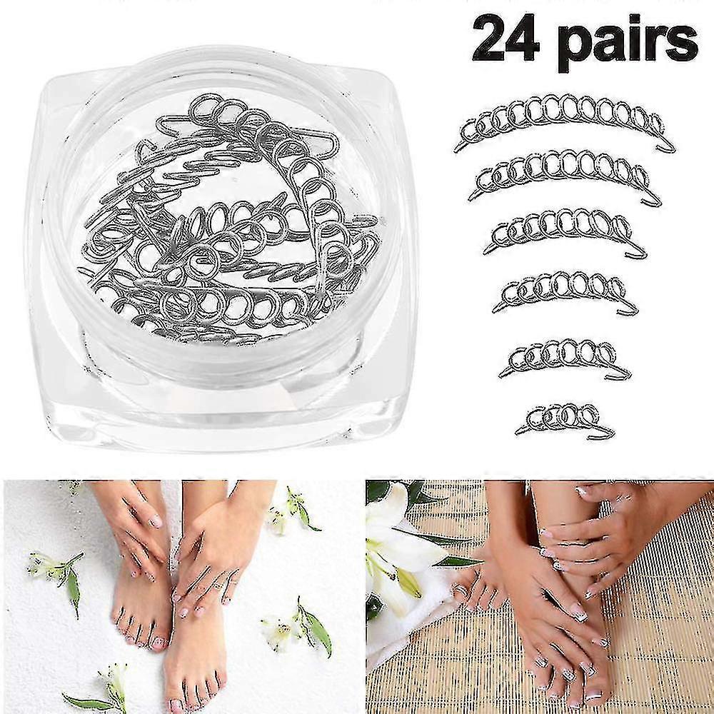 Ongles incarnés Fil de correction Récupérer les soins Paronychia File Patch Corrector Foot Pedicure Tool 24pcs
