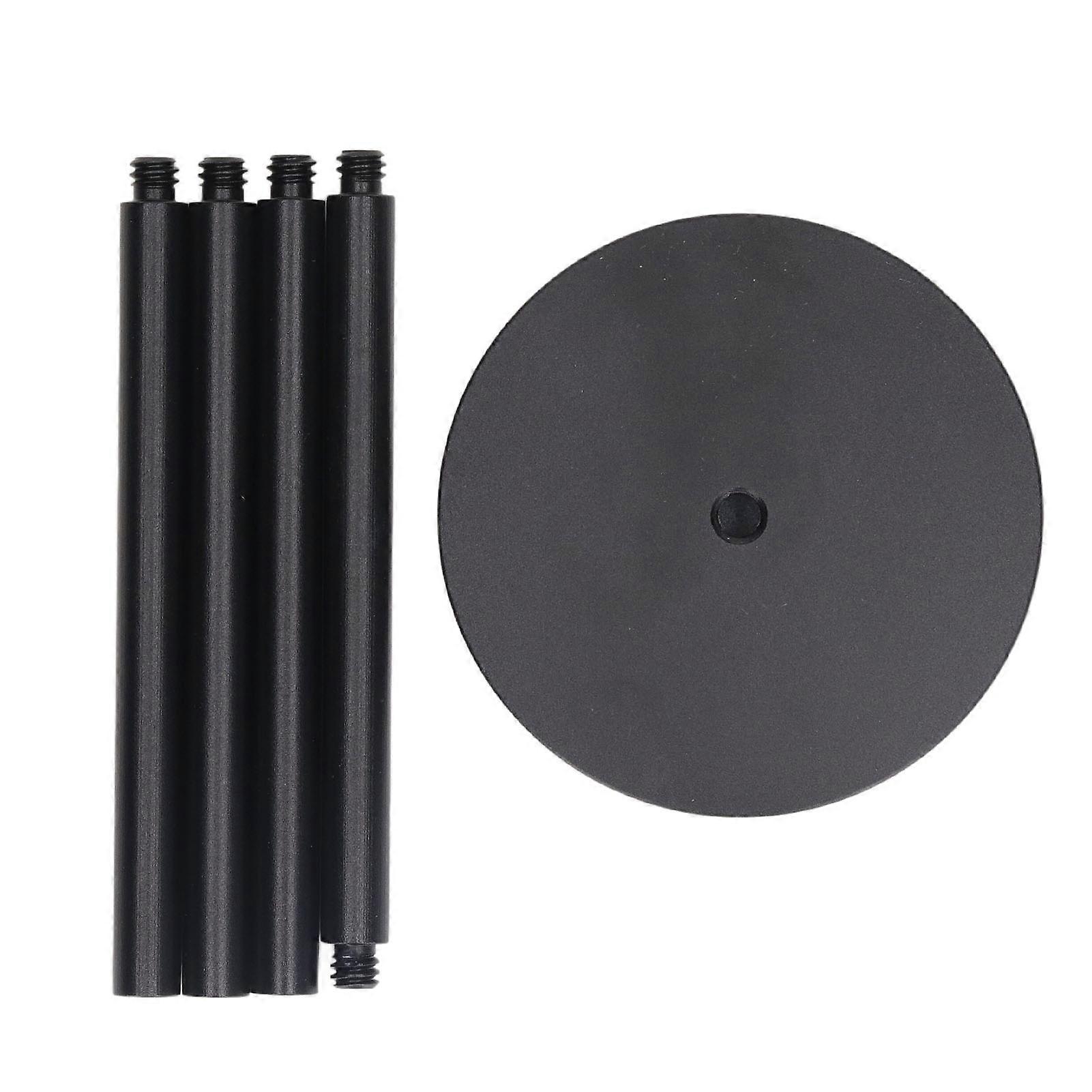 Camping Lantern Stand Collapsible 4 Sections Camping Lamp Pole with Base Aluminum Alloy Light Bracket for Outdoor Picnic