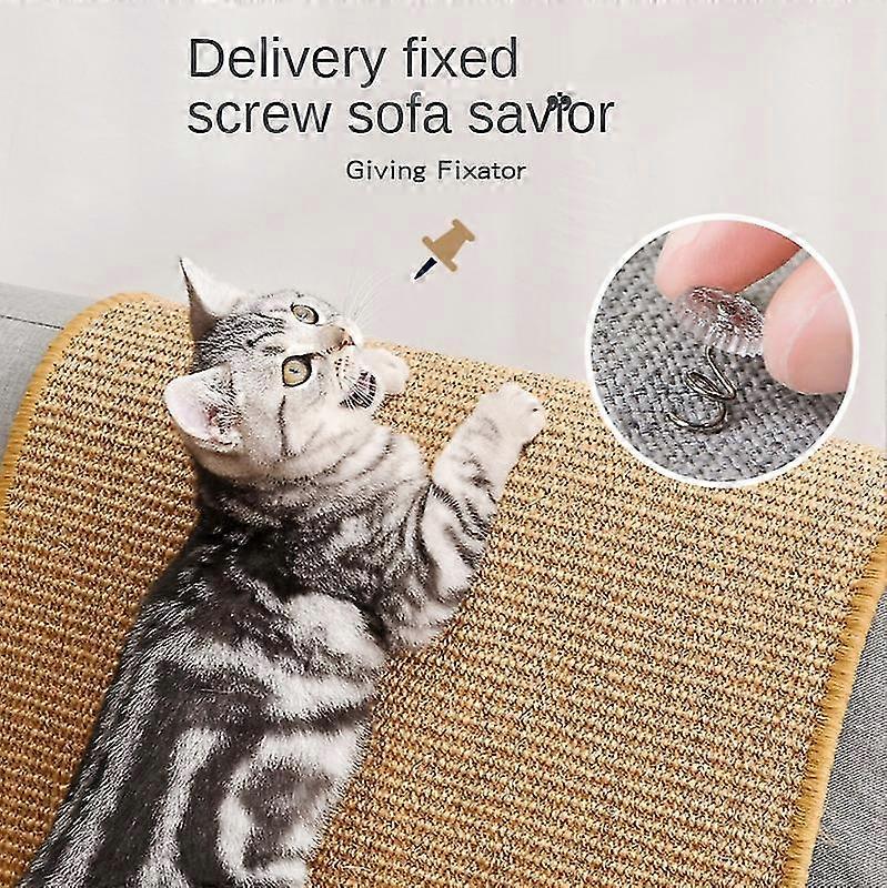Cat Scratch Furniture Protector Mat - Self-Adhesive, 55" X 15.8", Trimmable (Navy Blue)