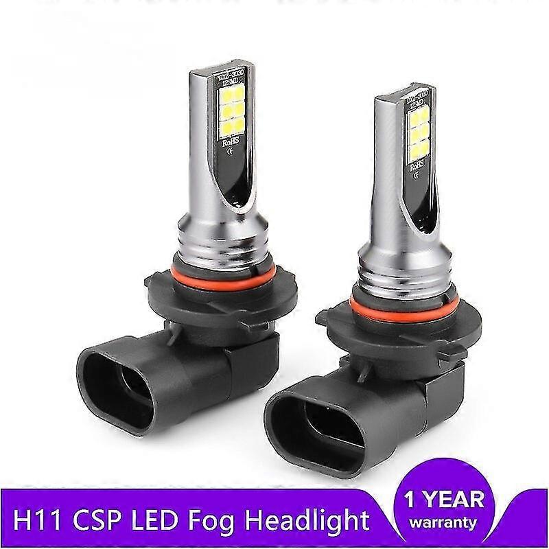 2pcs H8 H9 car light H1 H3 Led H11 9005 HB3 9006 HB4 CSP LED Fog Head Bulbs 6000K White Auto Fog Lamp Day Running