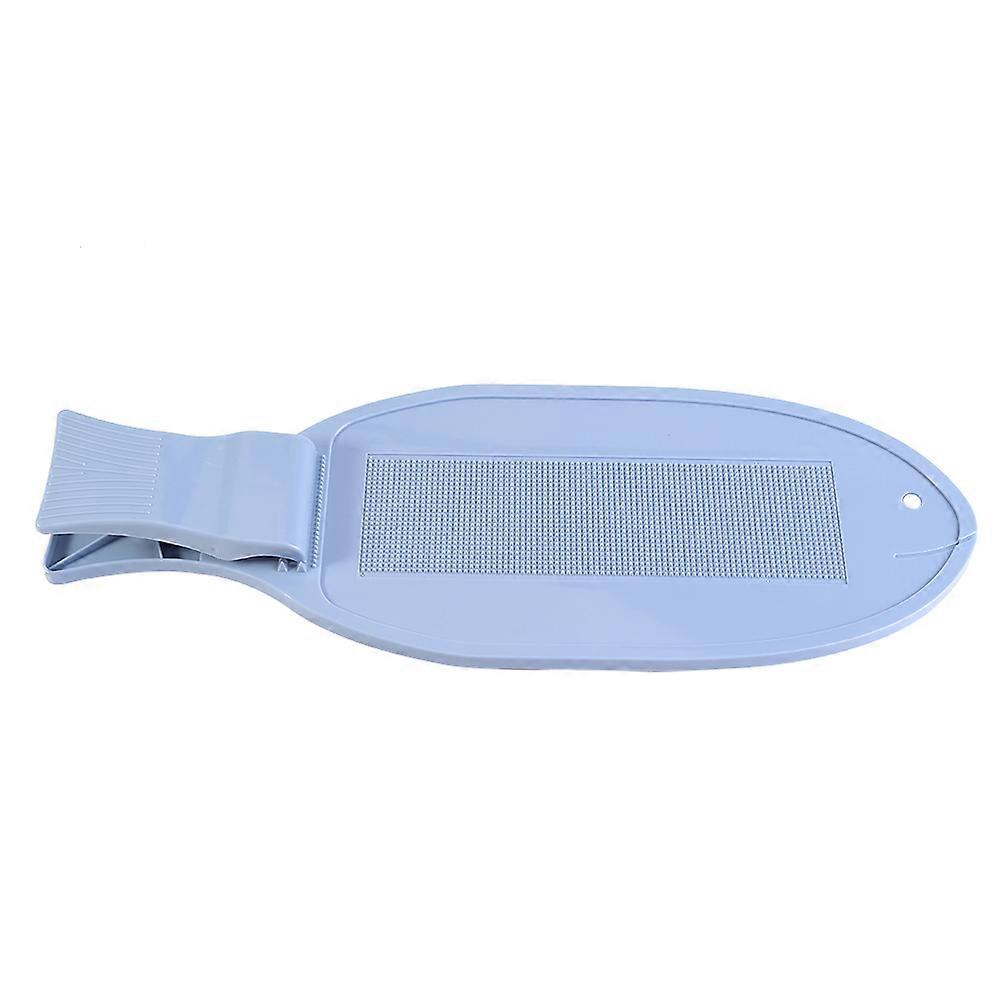 Plastic Non-slip Fish Fixing Cutting Board Chopping Block with Clip Kitchen Tool Light Blue