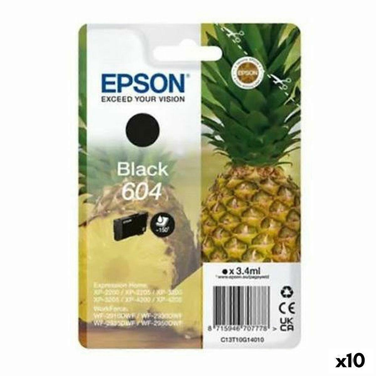 Αυθεντικό δοχείο μελανιού Epson XP-2200 WF-2910DWF Μαύρο (10 μονάδες)