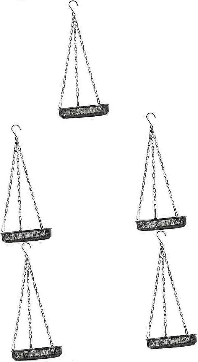 5pcs Vogelfutterhaus Hängende Plattform Wassertabletts Platte für Vogelfutter Stahl