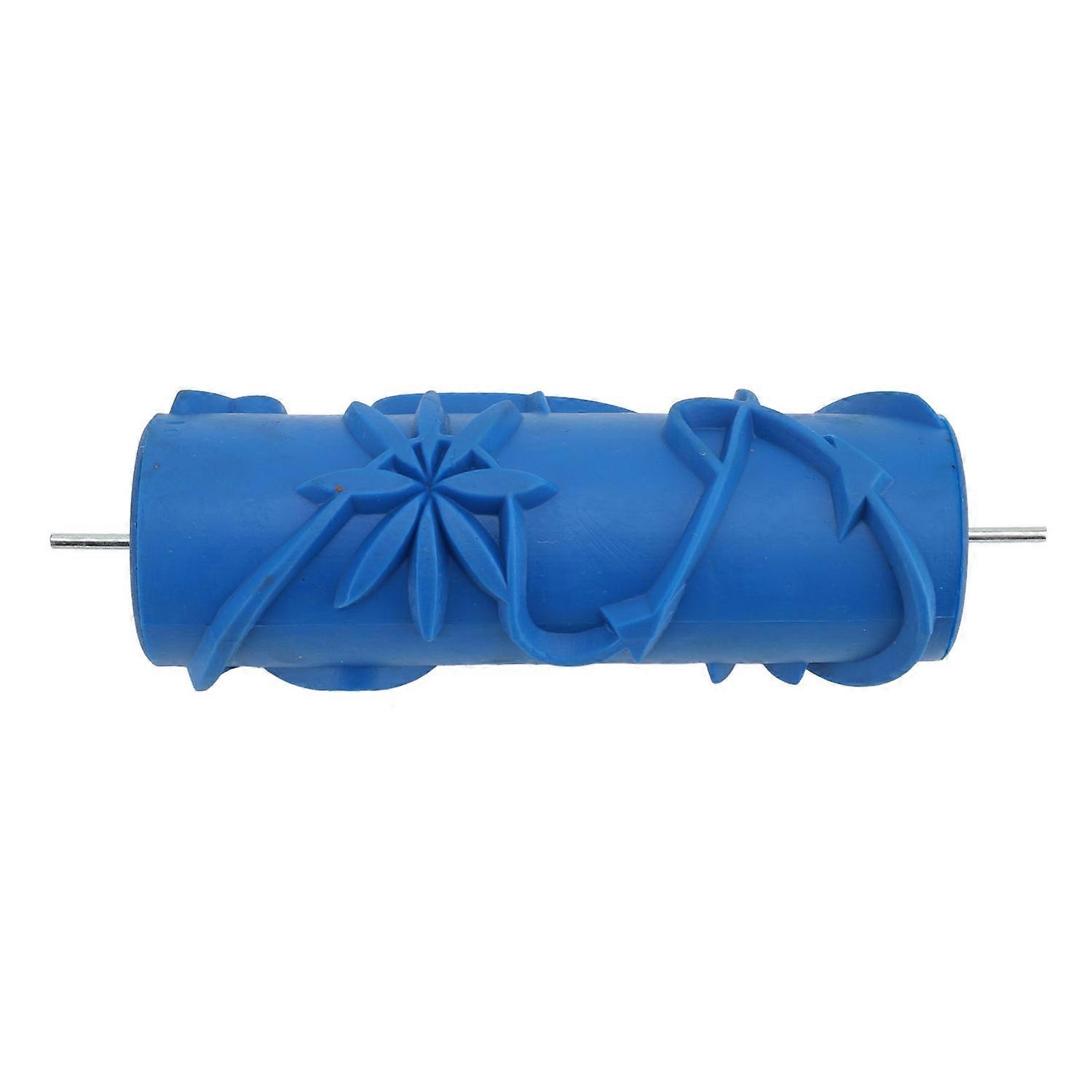 Pattern Paint Roller Soft Rubber Head for Walls Ceiling Decorative Texture Tool Blue 106Y 