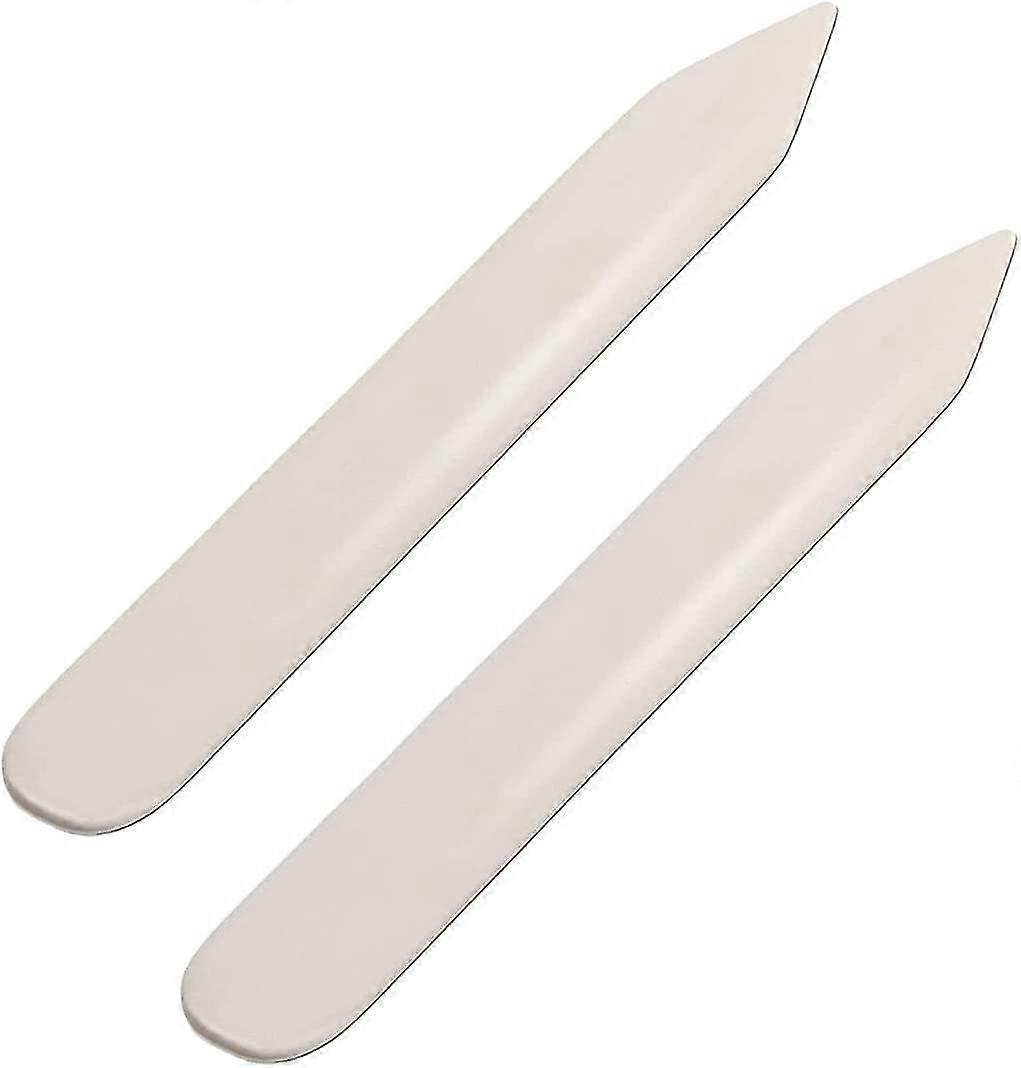 Genuine Bone Folder 2pcs Leather Tools Scoring Folding Creasing Origami Paper Creaser Crafting Scrapbooking Tool For Diy Handmade Leather Burnishing B