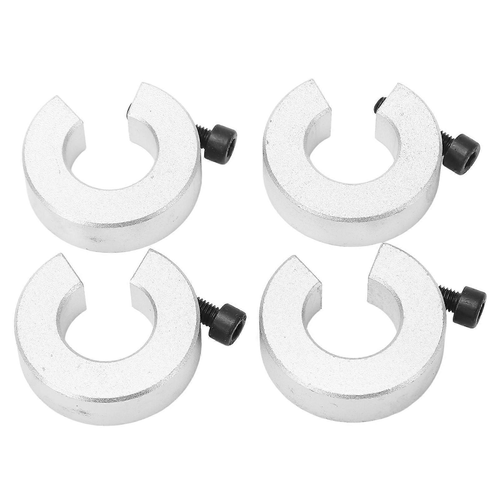 Ouitble Pack of 4 Shaft Collar Bore 20mm,Linear Rail Stop Collar 40mm OD 12mm Thickness,Aluminum Clamping Collar Shaft Collars with M4 Screw for