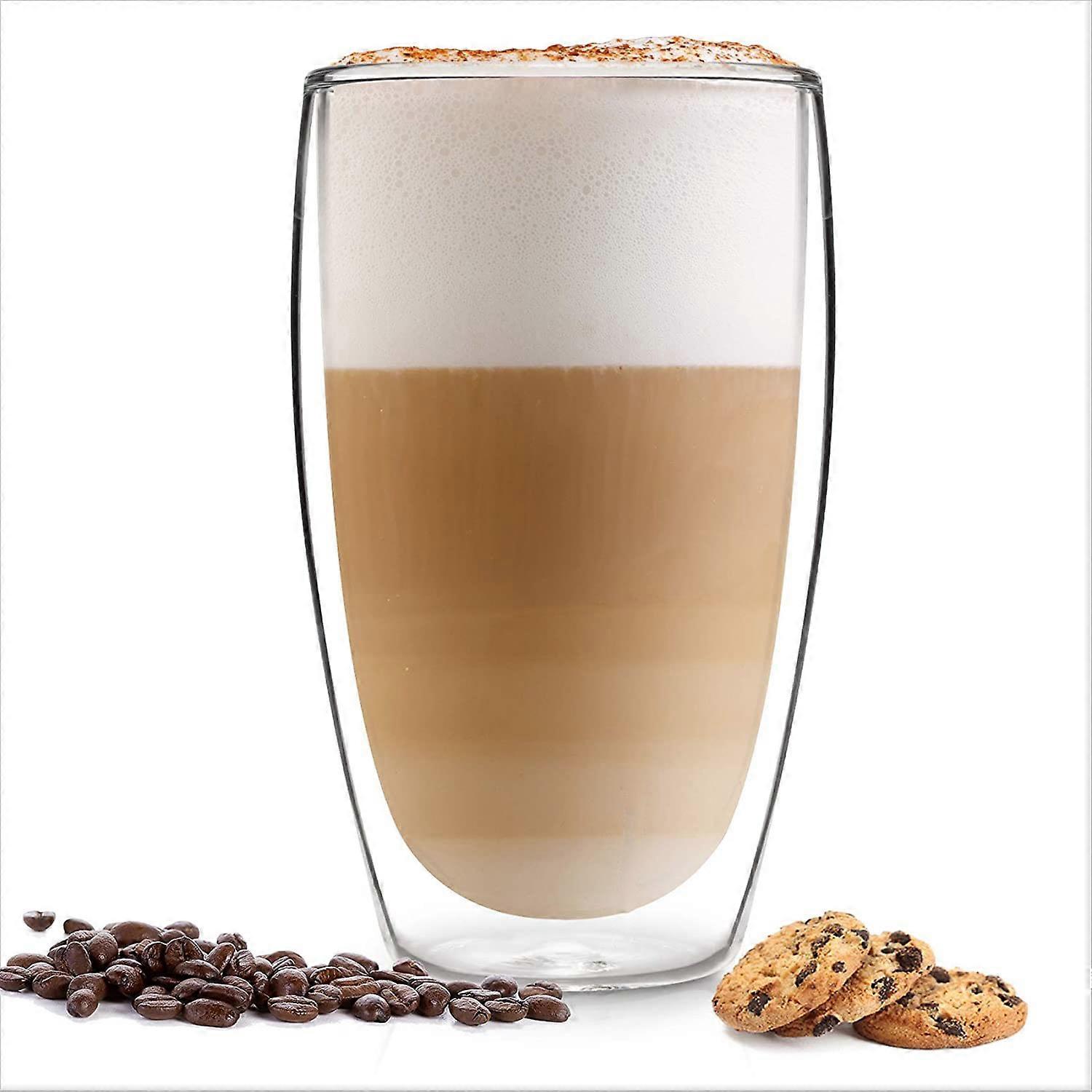 Designer latte macchiato glass (1 x 450 ml) - double wall glass made of borosilicate glass