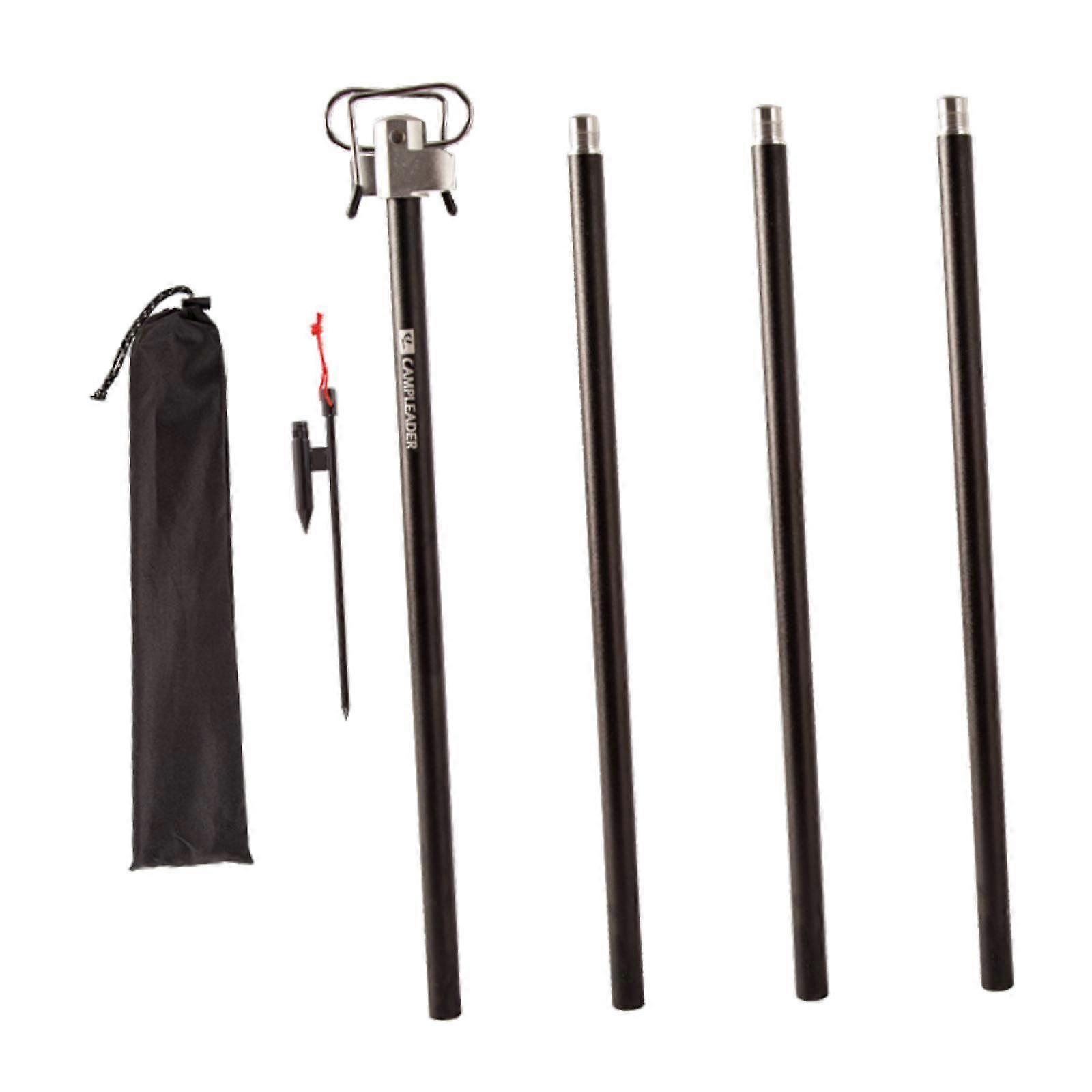 Campinglykta stativ hopfällbar stång campinglampfäste för resetält gård svart