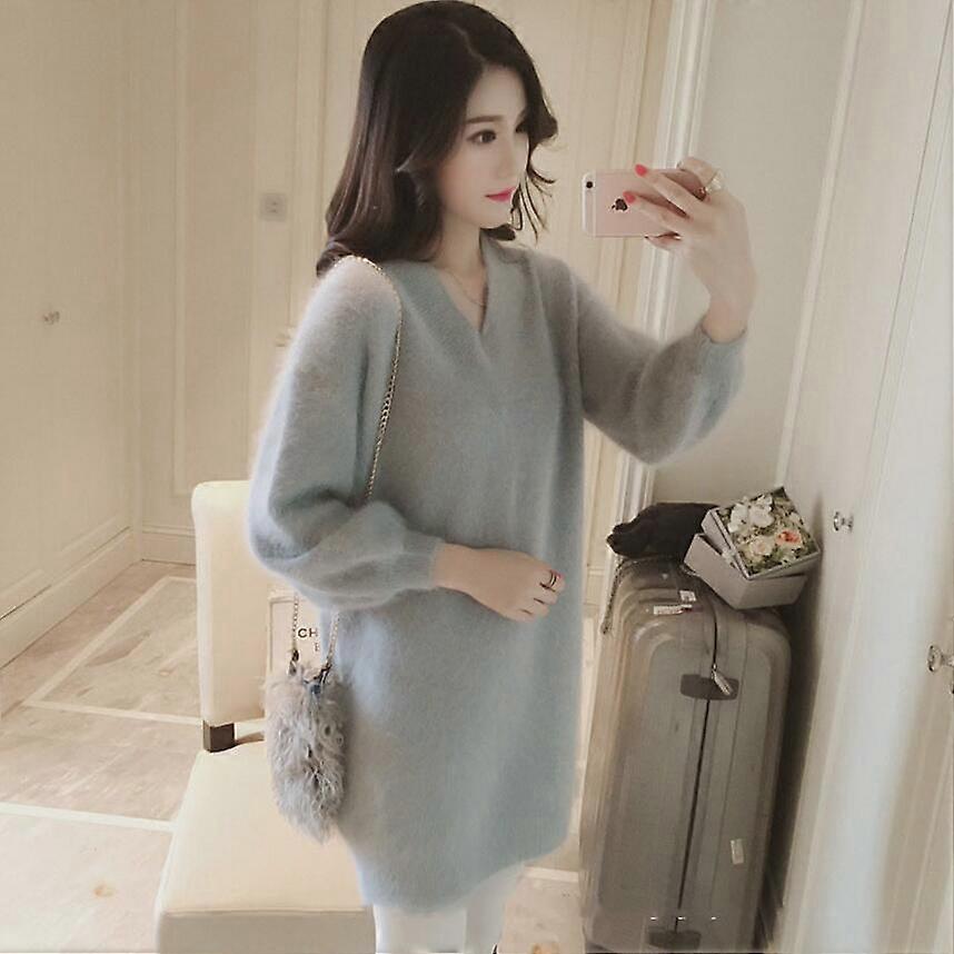 2019 New Women's Coarse Wool Sweater Warm Spring Autumn Winter Casual Sleeved Pullover