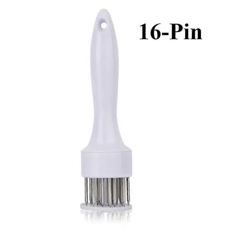 16/21-Pin Stainless Steel Meat Tenderizer – Round Steak Needle for Tenderizing Pork, Ribs, and More – Essential Kitchen Tool