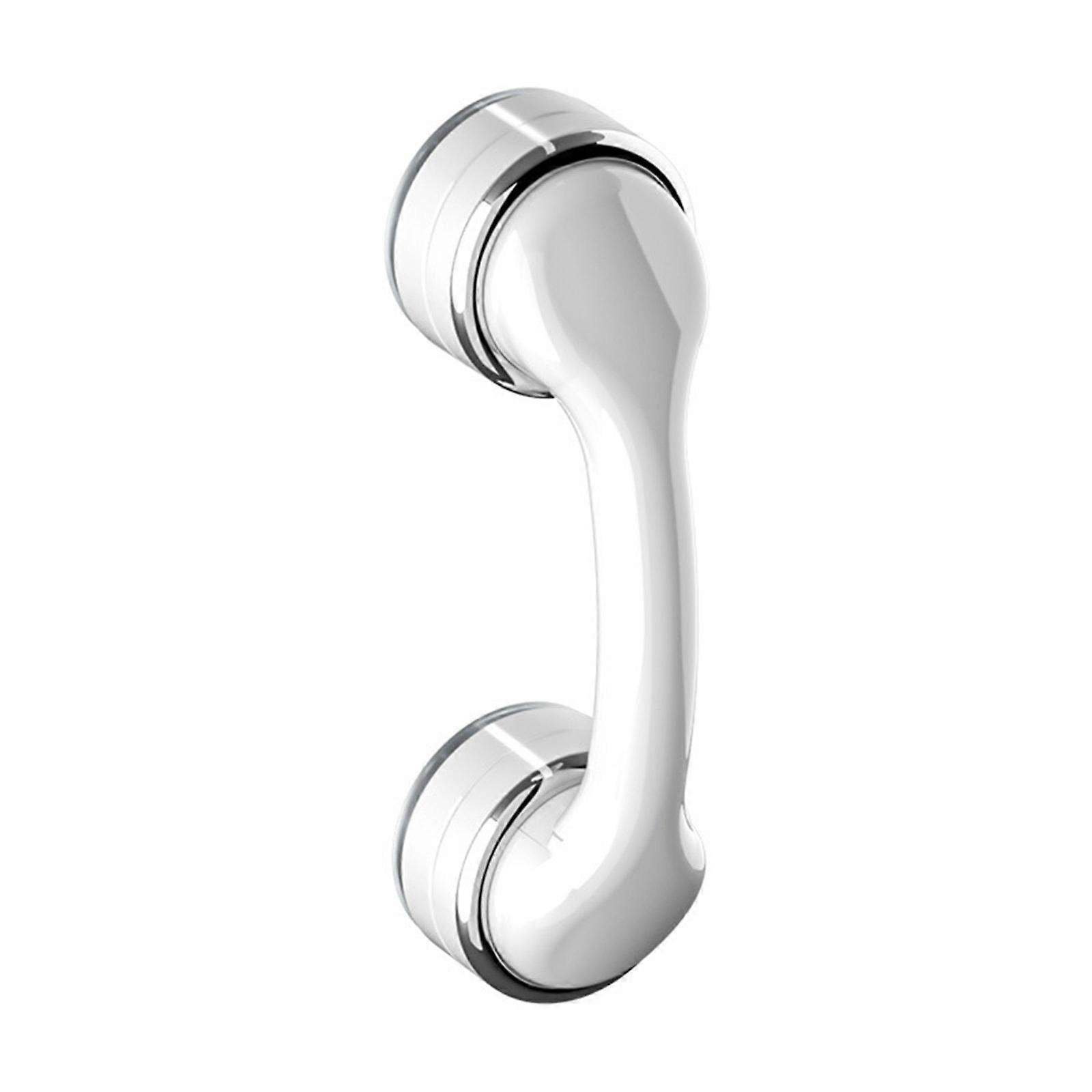 Friendly Glass Door Handle with Powerful Suction Wardrobes Door Handle for Renters and Temporary Use White