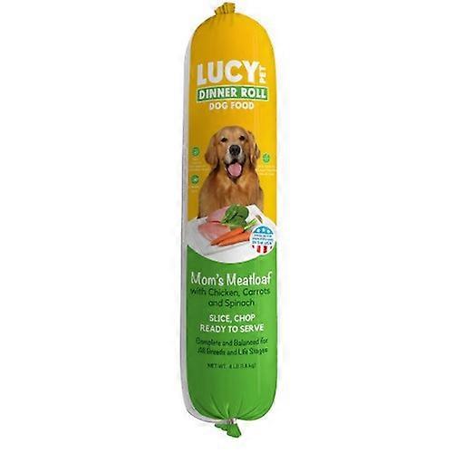 Lucy Pet Products Mom's Meatloaf Dinner Roll Chicken, Carrots and Spinach, 1 Count / 4 Lbs (Semi Moist)