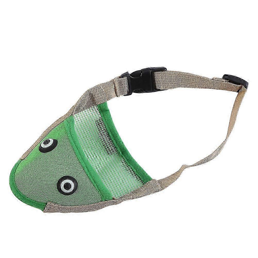 Dog Muzzle Anti Bite Stop Prevent Chewing Barking Training Safety Grooming Mouth Mask Green L