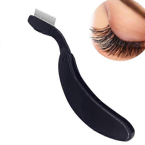 Folding Eyelash Comb Lash Separator Mascara Lift Curl Metal Brush Makeup Tool