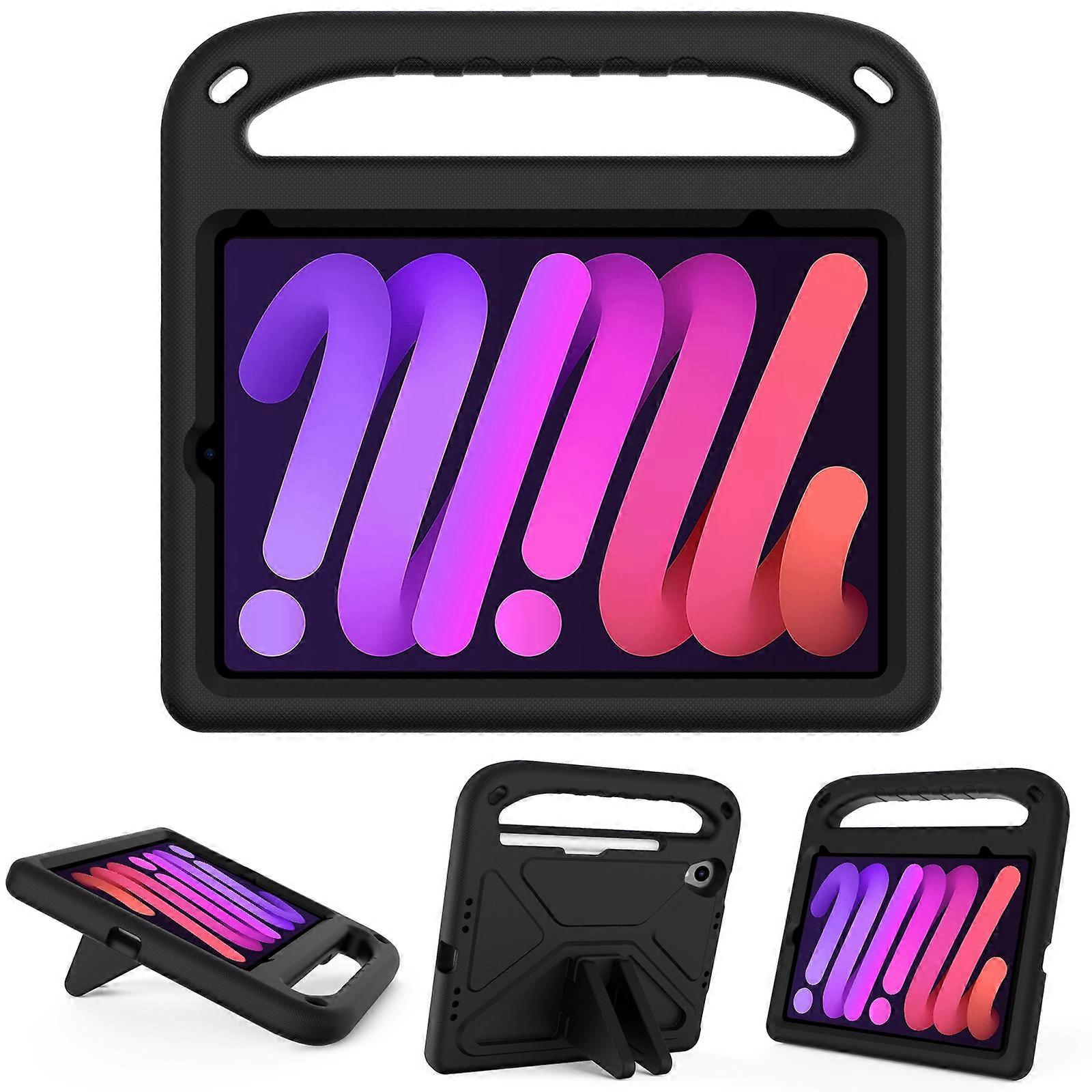 For iPad mini 2024 / mini 6 Handle Portable EVA Shockproof Tablet Case with Triangle Holder