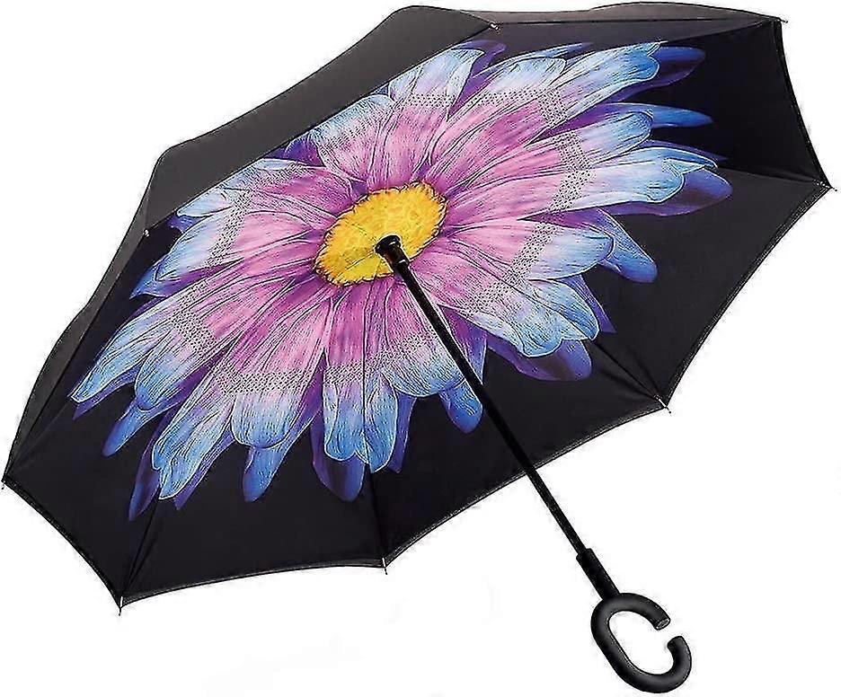 Generico Reversible Plain Car Umbrella Rain Open Umbrella