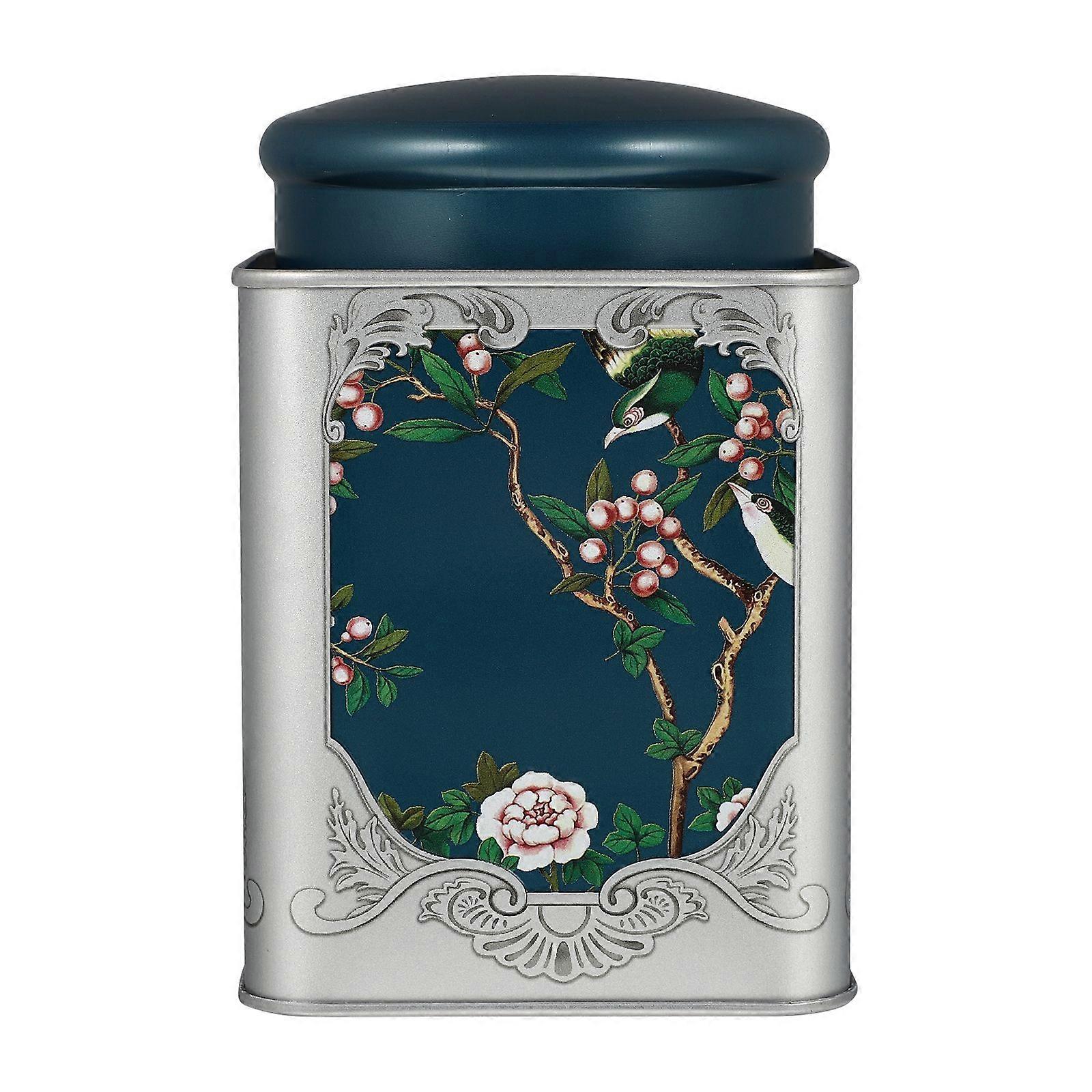 Tinplate Tea Tin Square Loose Tea Storage Container Practical Tea Canister