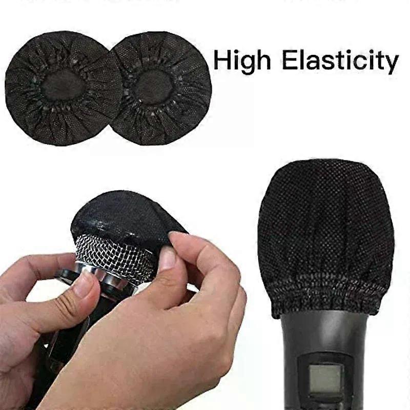 100Pcs Disposable Handheld Microphone Protective Cap Microphone Covers Windscreen Mic Covers For Karaoke