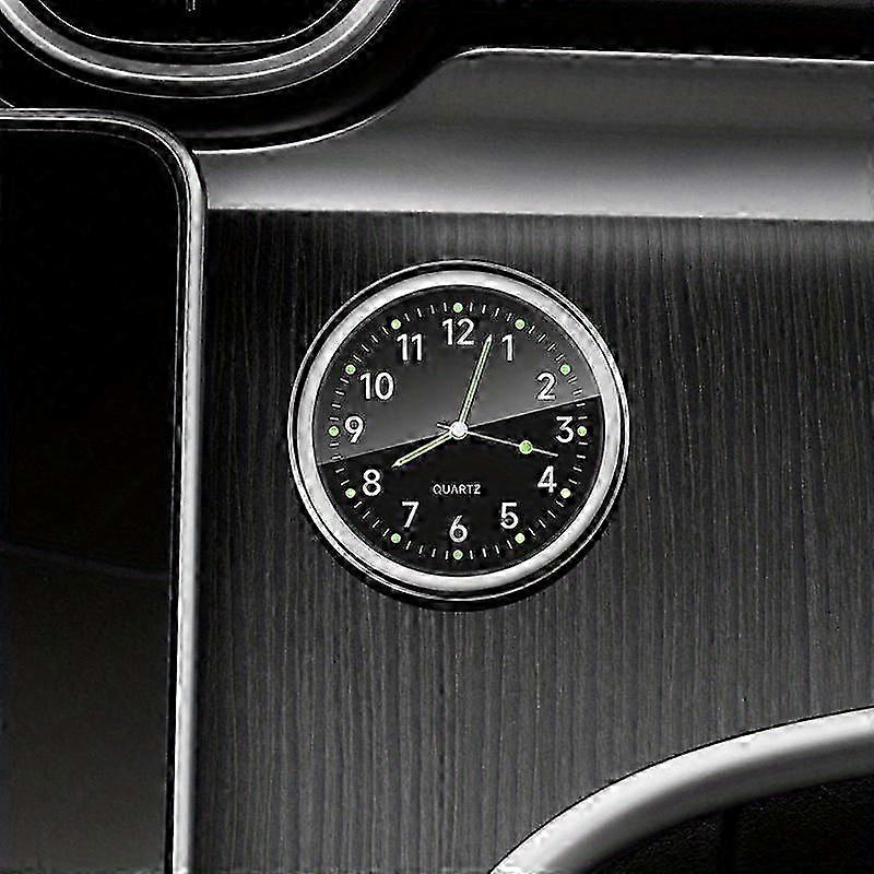 Elegant Universal Mini Quartz Car Clock: Easy Stick-On, Glow Feature compatible Night Visibility & Luxurious Interior Aesthetics