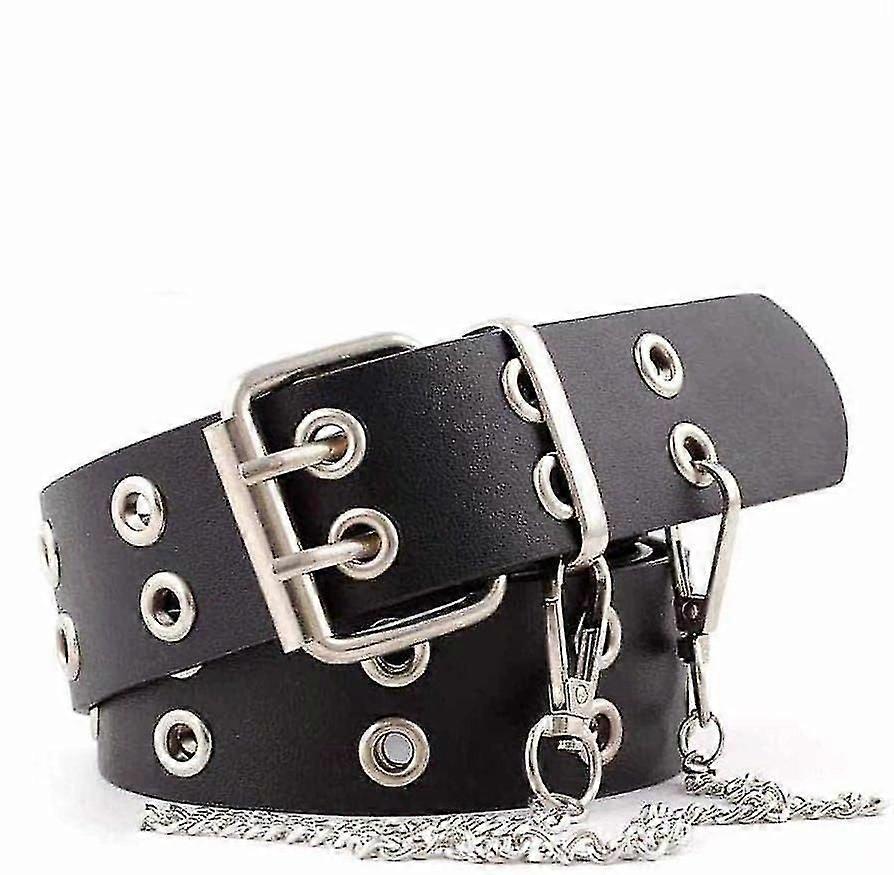 Rivet Belt, Double Hole Belt With Leather For Women And Men, Leather Belt, Jeans Belt, Smooth Leather Trouser Belt, Different Lengths, Gift Rivet Brac