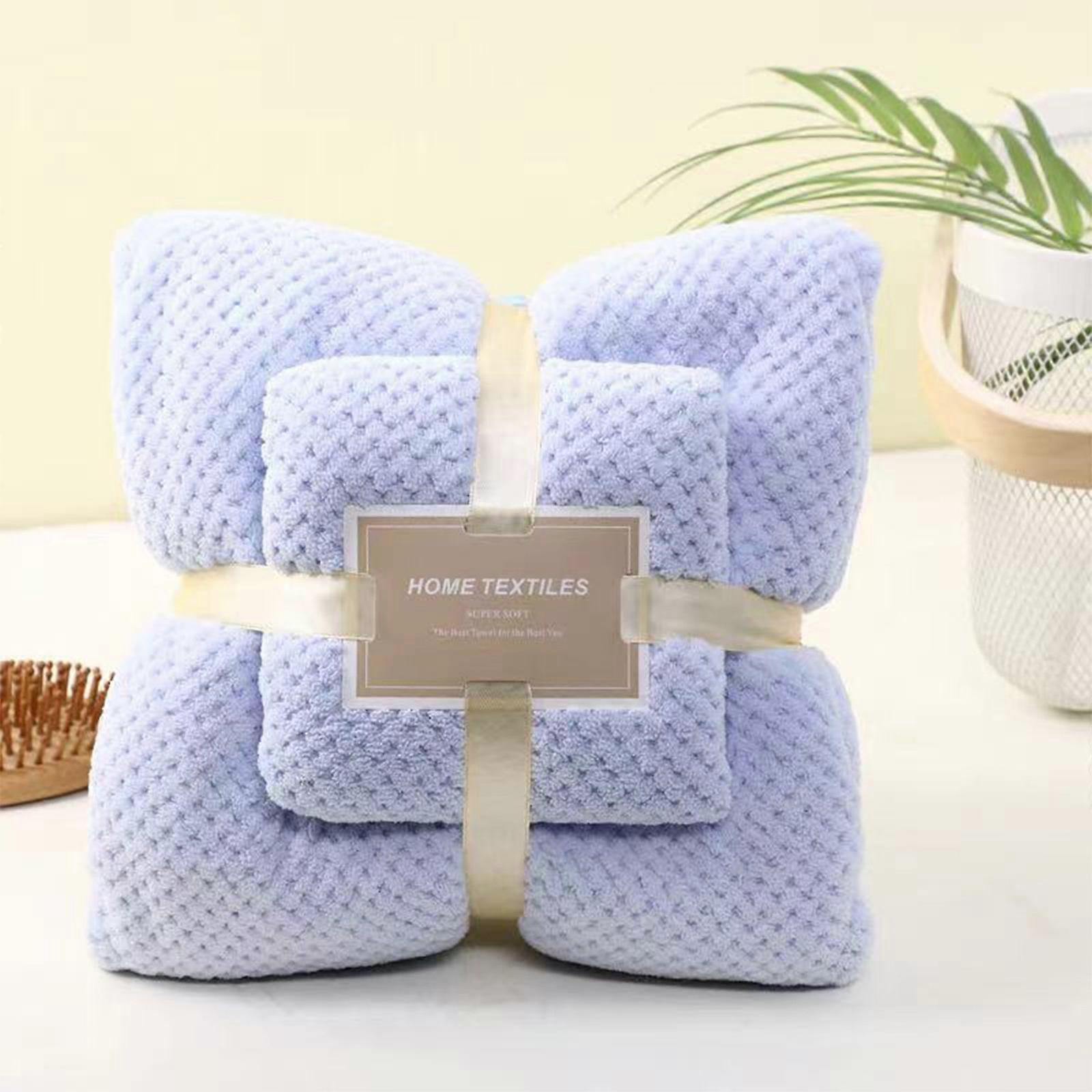 Pure Cotton 2-in-1 Bath Towel And Facial Towel Soft Bath Towel 2-piece Set Practical