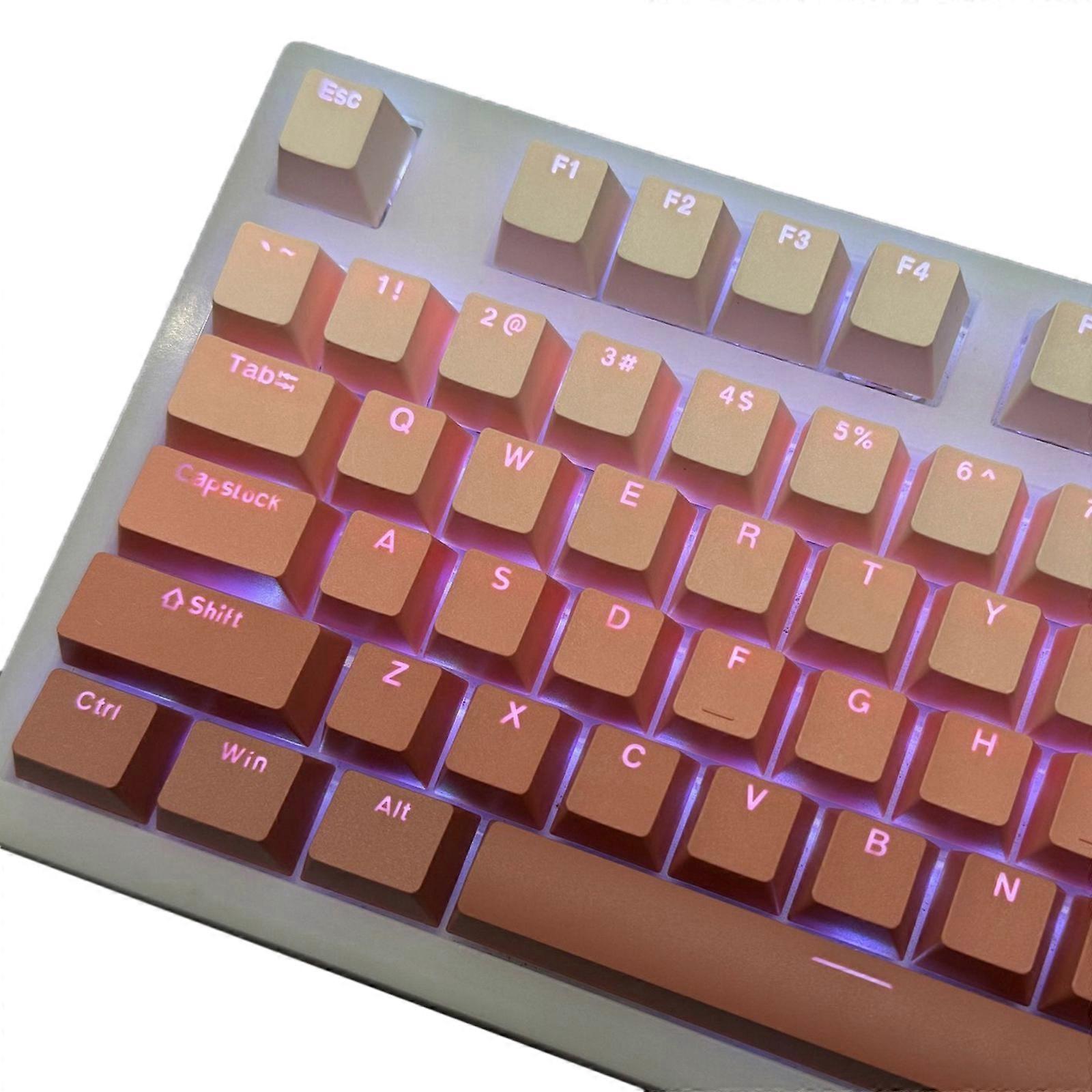130PCS PBT Keycaps Set for Mechanical Keyboards with OEM Height and Unique Look Color Keycaps Replacement  WPK