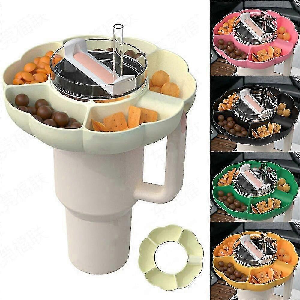 Snackskål til Stanley 40 oz tumbler med håndtag tumbler snackbakke kompatibel med Stanley Cup 40 oz med håndtag genanvendeligt