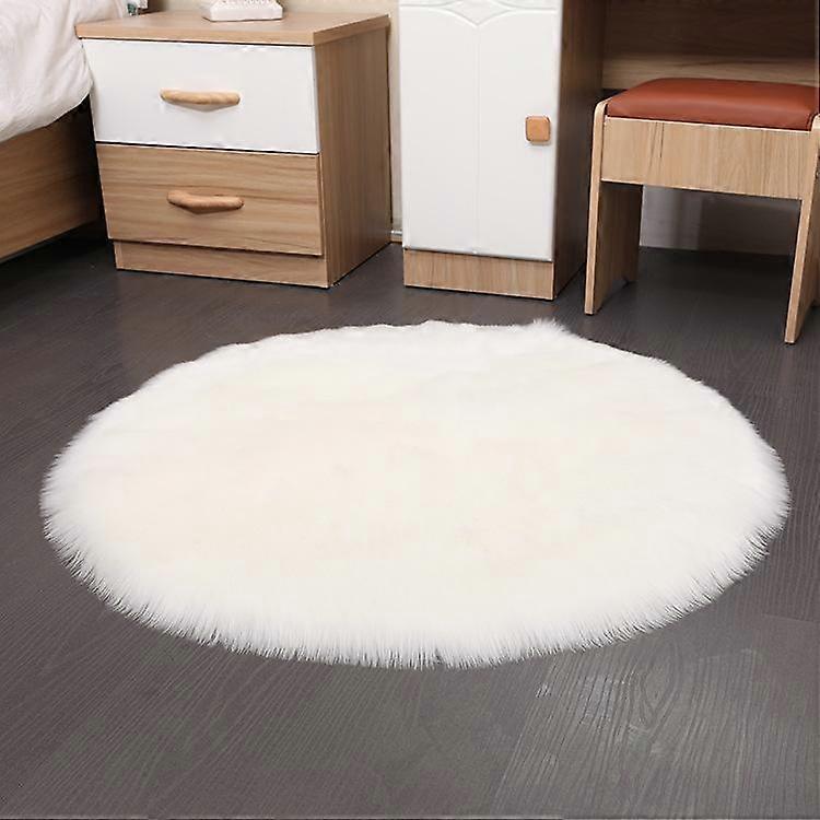 Round Plush Carpet Modern Simple Living Room Carpet Soft Bedroom Carpets Light Luxury Home Rug
