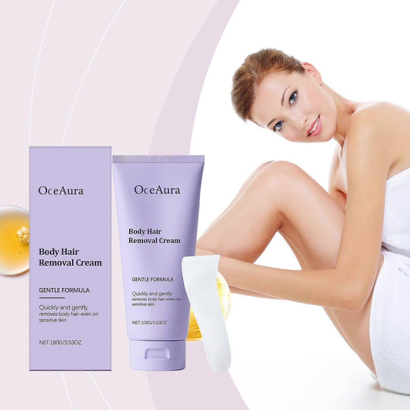 Hair Removal Cream with Spatula Applicator, Quick Gentle Effective Hair Removal for Armpits, Chest, Arms and Legs, Men and Women