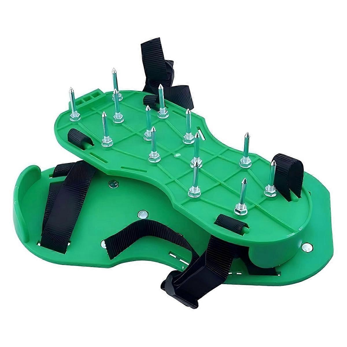 Lawn Aerator Shoe Upgrades Garden Spike Shoes Heavy Strap Grass Aeration Shoes for Yard Soil Aerating Spike Tool