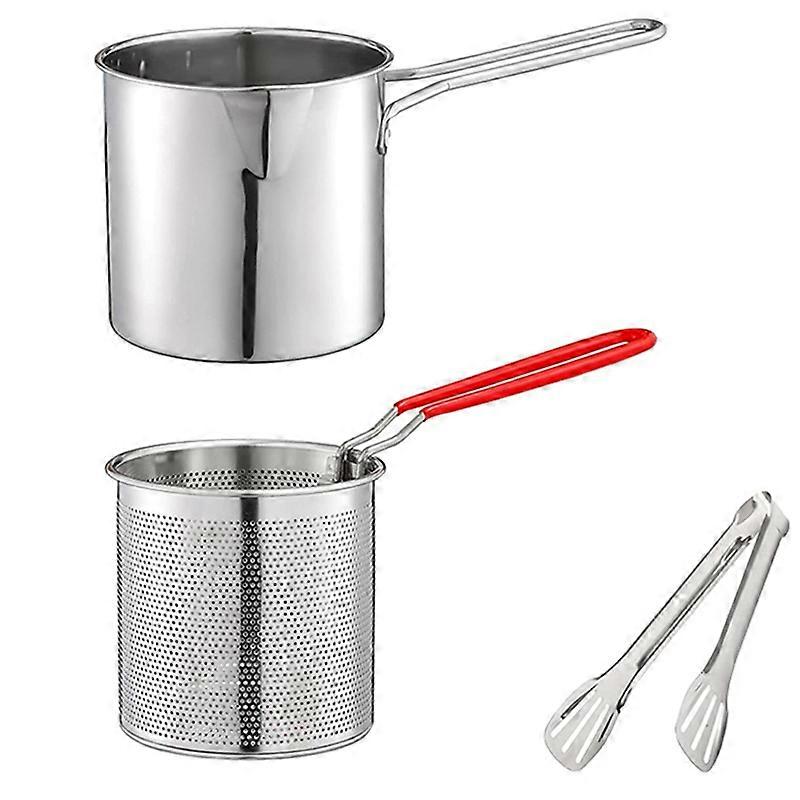 Deep Frying Pot with Strainer Basket Frying Pot for French Chicken