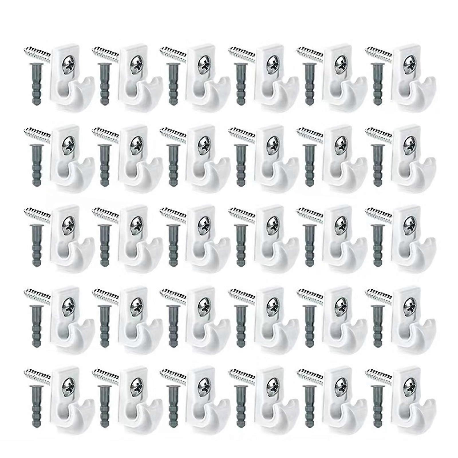 Sturdy ABS Materials 30 Pack Screw Hook With Elegant Designs Portable for Multipurpose Household Daily Casual Use White