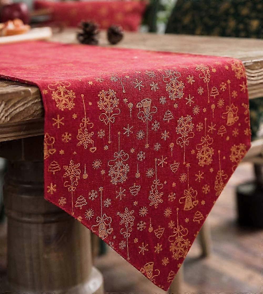 Luxury Table Runner, kuumaleimausmalli 12 x 55 tuumaa (punainen)