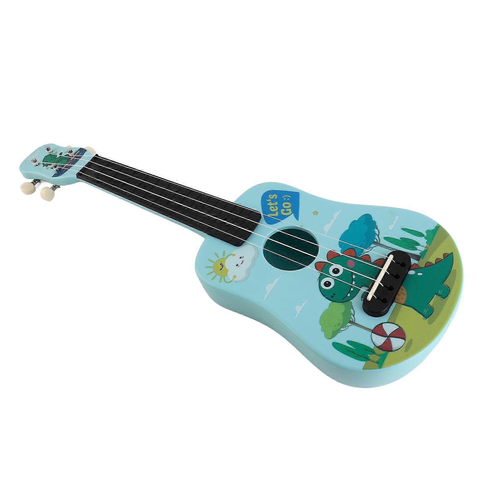 21in Blue Dinosaur Ukulele ABS Material High Tensile Strings