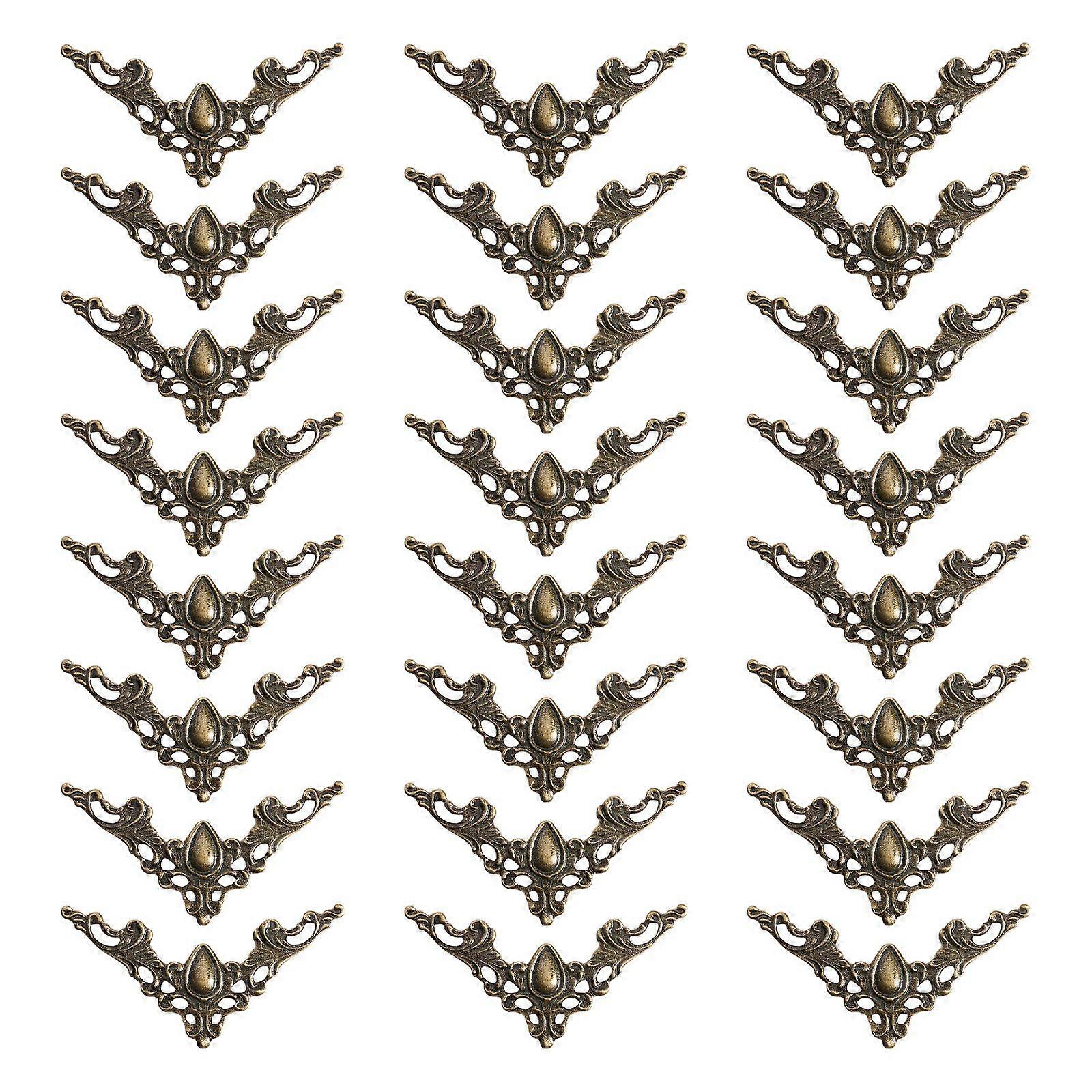 24buc Box Corner Protector Patch-uri Cartea Marginile Protectori decorative Cartea Corner Protectori Iron Box Corner Decoruri