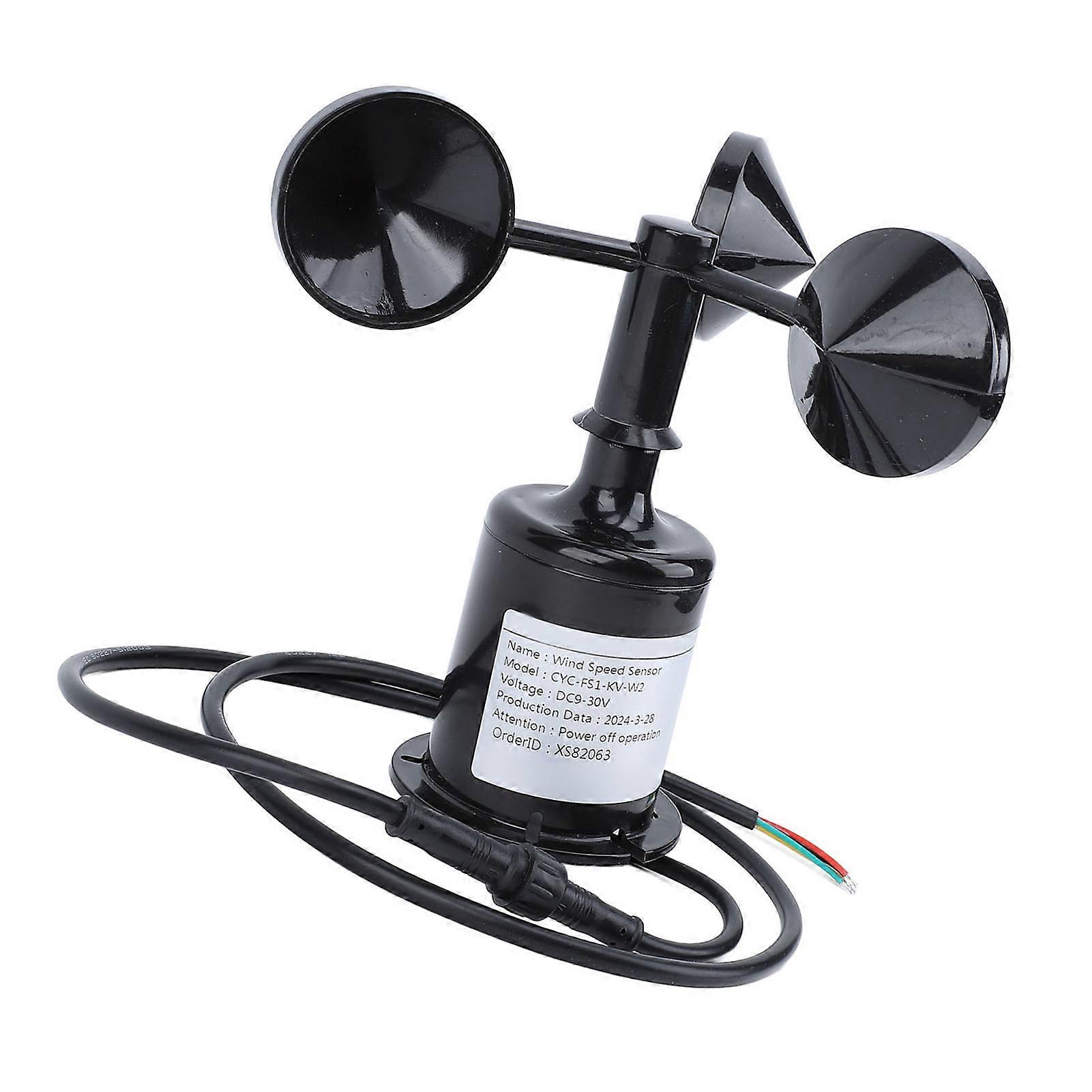 High Accuracy 3-Cup Wind Speed Sensor Anemometer 158x180x70mm
