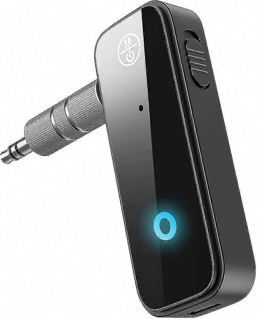 Bluetooth Bilmottagare Adapter Med Uttag Stöder Bluetooth 5.0 Sändare Blå