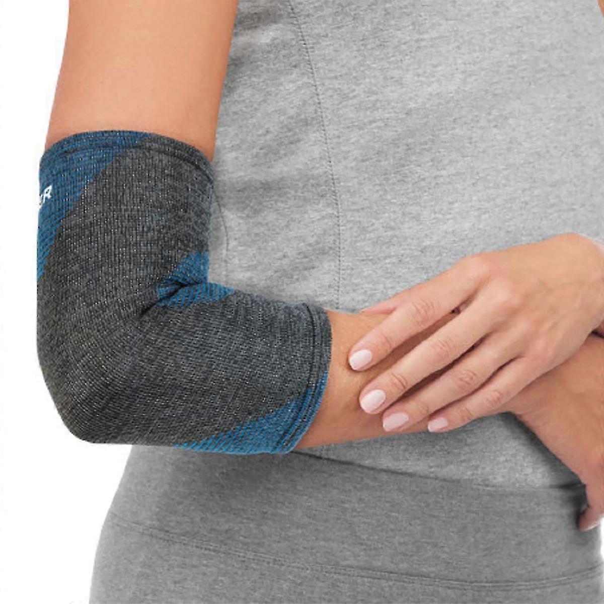 Mueller Sports Medicine Thermo Reactive 4-Way Stretch Elbow Support - Gray/Blue