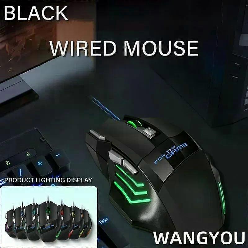 Wired Mouse With Colorful Breathing Light Suitable For Notebook Desktop Computer E-Sports Game Computer Mouse