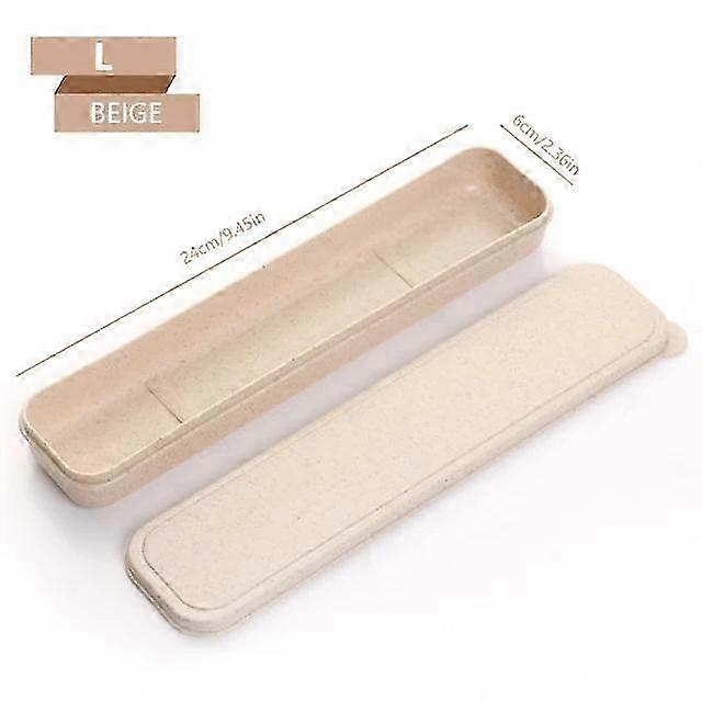 Portable 21x24cm PP Travel Storage Box for Food-Grade Dinnerware Including Fork Spoon and Knife Set for Kids and Schools