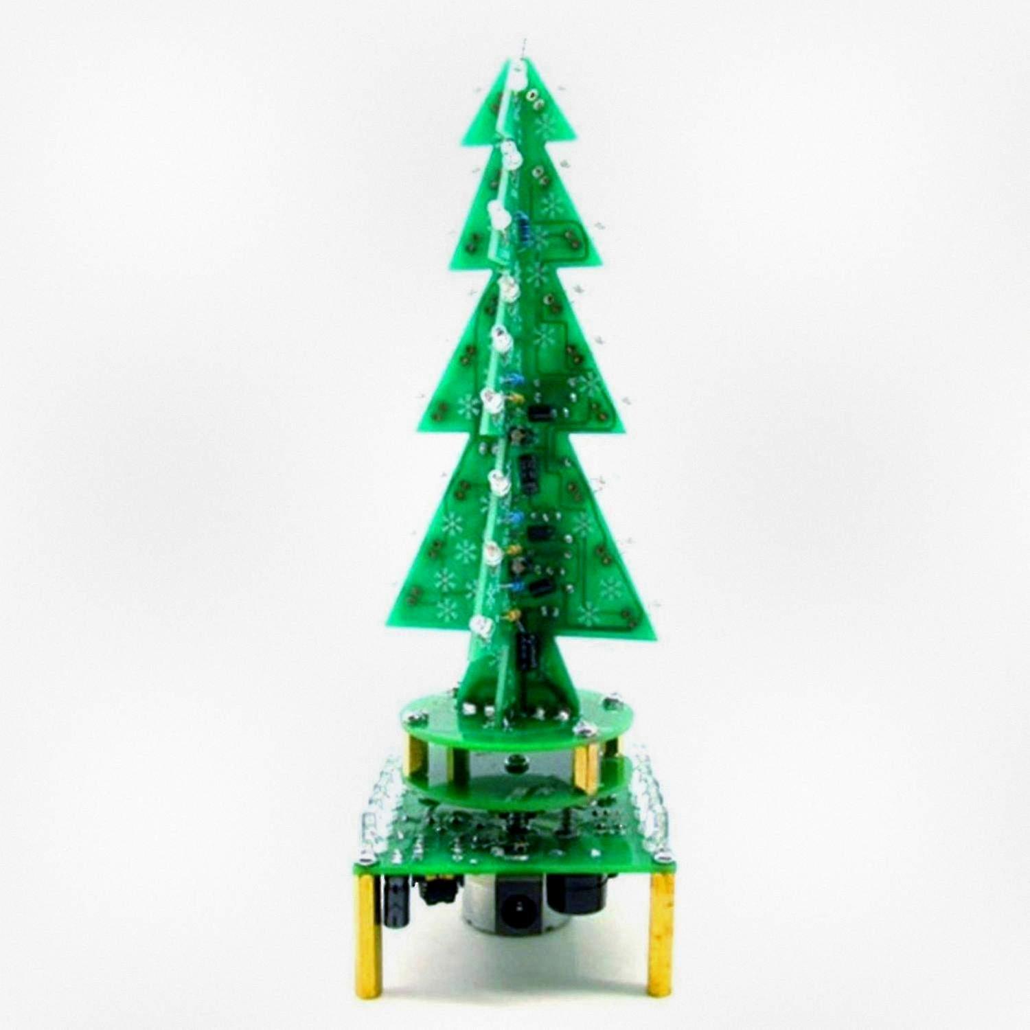 Rotating Multicolor Musical Holiday Tree Electronic DIY Kit